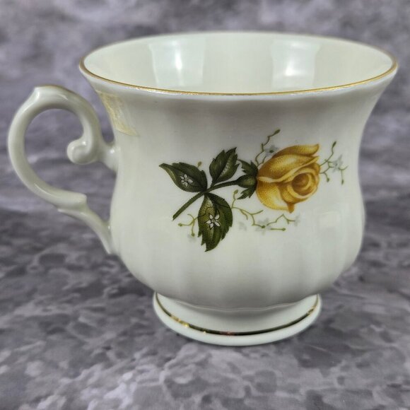 Royal China Seltmann Weiden Bavaria Yellow Rose 3 Pc Set Cup Saucer Bread Plate - Picture 12 of 16